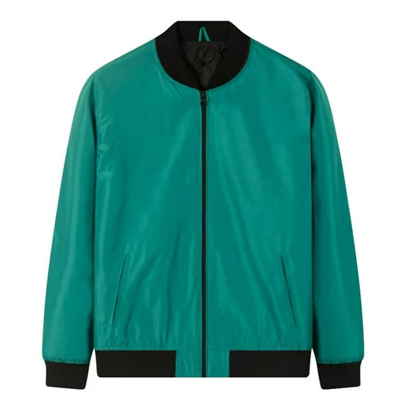 MYJAJAYI Men’s Varsity Bomber Jacket wind breakers male jackets Casual Baseball Jacket Street wear Jacket Coat Brilliant Blue Size M