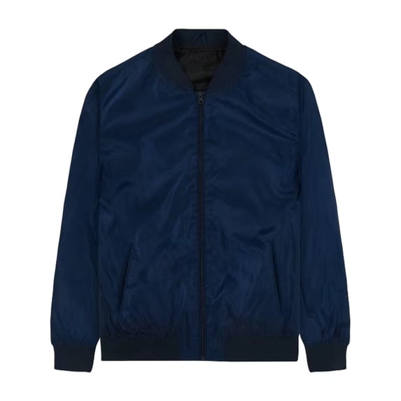 MYJAJAYI Men’s Varsity Bomber Jacket wind breakers male jackets Casual Baseball Jacket Street wear Jacket Coat Dark Blue Size XL