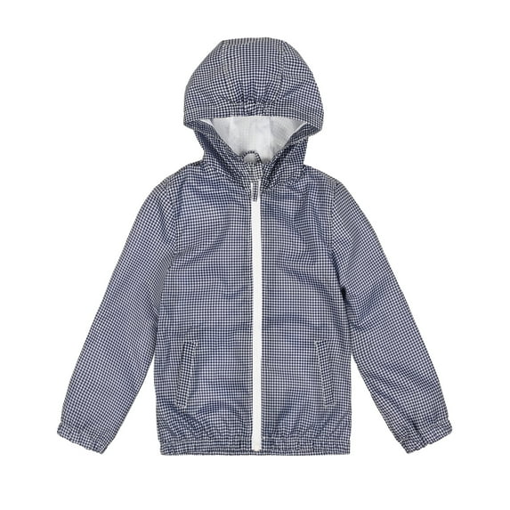 MYJAJAYI Rain Jacket Boy Full-Zip Hooded Cute Prints Outerwear Windproof Hooded Jacket Size 10