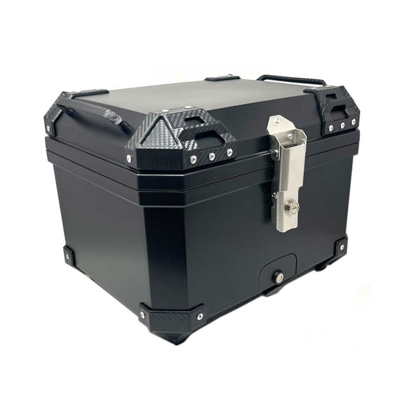 MYK Motorcycle Scooter Top Box Tail Trunk Luggage Box XL 45Lts Black