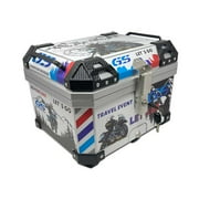 MYK Motorcycle Top Box Tail Trunk Luggage Case Capacity 45Lts Weather Resistant