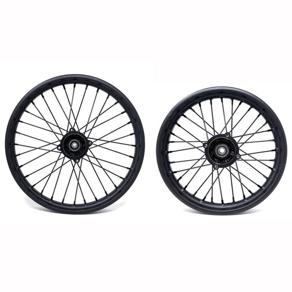MYK Rim Wheel Set: Front 1.6x17" and Rear 1.85x14" - Compatible with Off-Road Dirt Bikes, Tao Tao DB17