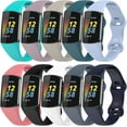 thumbnail image 1 of MYKOMI 10 Pcs Compatible for Fitbit Charge 5 / Charge 6 Watch Bands Women Men, Watch Band for Charge 5/Charge 6 Adjustable Soft Sport Replacement Silicone Watch Band Straps Wristbands Bracelet, 1 of 6