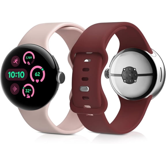 MYKOMI 2 Pack Compatible for Google Pixel Watch 3 41mm Band, Sport Breathable Soft Silicone Waterproof Replacement Strap Wristband for Pixel Watch 2/1