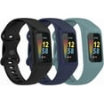 thumbnail image 1 of MYKOMI 3 Pack Soft Watchband Compatible with Fitbit Charge 6, Charge 5, Charge 4, Charge 3/3SE Silicone Wristband All-round Protective Band Replacement Bracelet Strap, 1 of 7