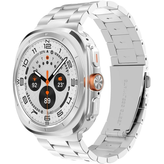 MYKOMI Band for Galaxy Watch Ultra 47mm(2024),No Gap Metal Bands Compatible with Samsung Galaxy Watch 7 Ultra 47mm for Men Women Stainless Steel Bands Strap