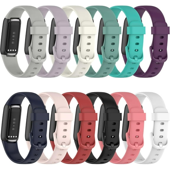 MYKOMI Bands Compatible with Fitbit Luxe Fitness Watch Replacement Luxe Watch Band Adjustable Bracelet Accessory Strap for Luxe Wristbands W/Metal Buckle Women Men