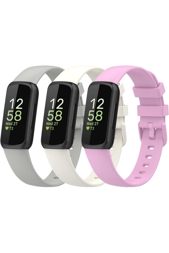 Bands Compatible with Fitbit Inspire 3 Smart Watch Band Replacement Wristband Strap Bracelet Silicone Accessory for Women Men S/L Size