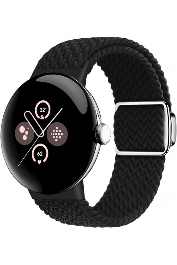 Braided Magnetic Band Compatible with Google Pixel Watch 1/2/3/4 41mm, [Upgraded Magnets do not fall off] Adjustable Stretchy Nylon Strap for Pixel Watch Wristbands Women Men