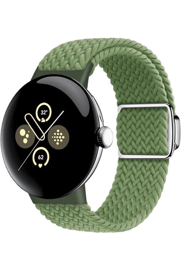 Braided Magnetic Band Compatible with Google Pixel Watch 1/2/3/4 41mm, [Upgraded Magnets do not fall off] Adjustable Stretchy Nylon Strap for Pixel Watch Wristbands Women Men