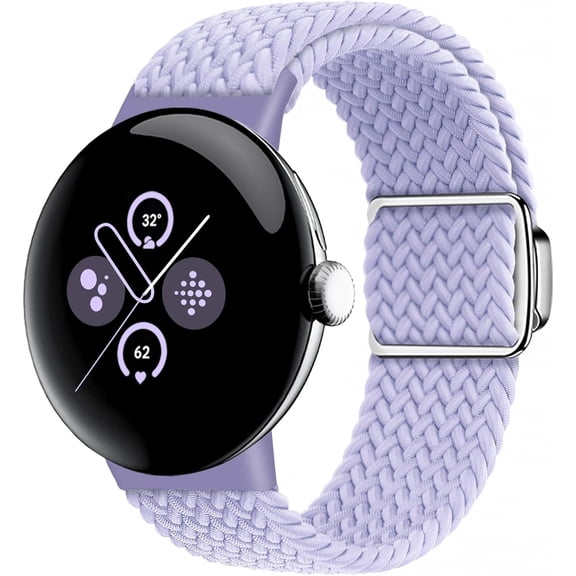 MYKOMI Braided Magnetic Band Compatible with Google Pixel Watch 1/2/3/4 41mm, [Upgraded Magnets do not fall off] Adjustable Stretchy Nylon Strap for Pixel Watch Wristbands Women Men
