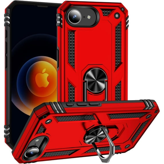 MYKOMI Case Compatible with iPhone 16E Case, Military Grade Drop Protection Cover 360 Shockproof Heavy Duty Hard Bumper Rugged Mobile Phone Cases with Kickstand Compatible with iPhone 16E 2025 Case