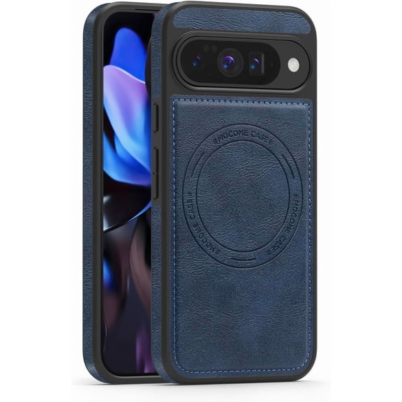 MYKOMI Case Fit for Google Pixel 10 Pro XL Leather Magnetic Rugged Shockproof Compatible with MagSafe Slim Phone Cover for Pixel 10 Pro XL
