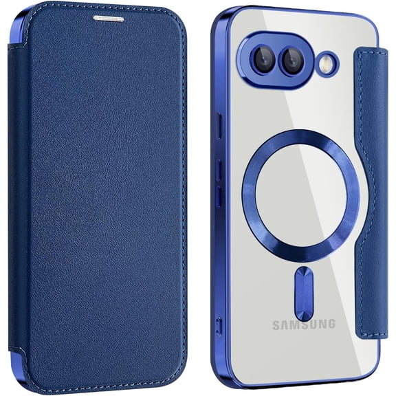 MYKOMI Case for Google Pixel 9A,Business Classic Solid Color Premium PU Leather Wallet Flip Case + TPU Magnetic Attraction Shell Wireless Charge Compatible