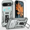 thumbnail image 1 of MYKOMI Case for Google Pixel 10/Pixel 10 Pro with Screen Protector, Slide Camera Lens Cover, Ring Holder, Kickstand, Heavy Duty Shockproof, 1 of 6