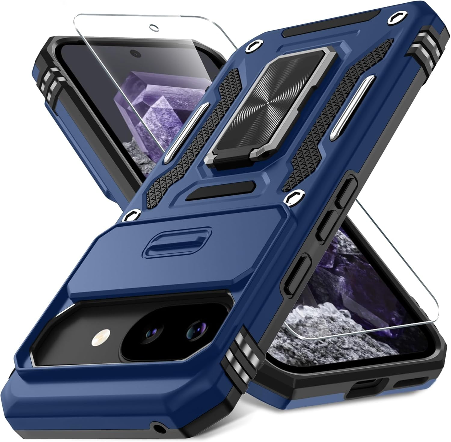 MYKOMI Case for Google Pixel 9A with Slide Camera Cover+Screen ...