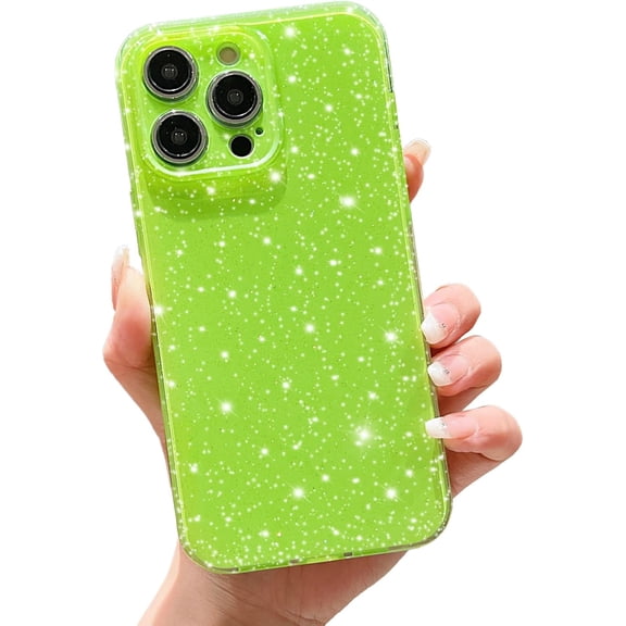 MYKOMI Case for iPhone 14 Pro Max,Super Cute Vibrant Neon Glitter Shiny Bling Sparkly Glossy Girly Case,Shockproof Slim Camera Protection for iPhone 14 Pro Max 6.7 Inch