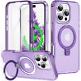 thumbnail image 1 of MYKOMI Case for iPhone 16 Pro Max/16 Pro/16 Plus/16, Compatible with MagSafe Built-in Screen Protector Upgrade Full Coverage 360° Full-Body Protection Case with Kickstand, 1 of 7