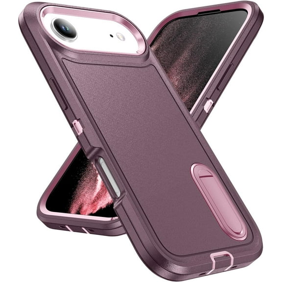 MYKOMI Case for iPhone Air Case Heavy Duty Protection with Stand 3-Layer Durable Rugged Bumper Hard PC Military Grade Protection Shockproof Cover for iPhone 17 Air 6.5 ''