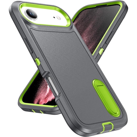 MYKOMI Case for iPhone Air Case Heavy Duty Protection with Stand 3-Layer Durable Rugged Bumper Hard PC Military Grade Protection Shockproof Cover for iPhone 17 Air 6.5 ''