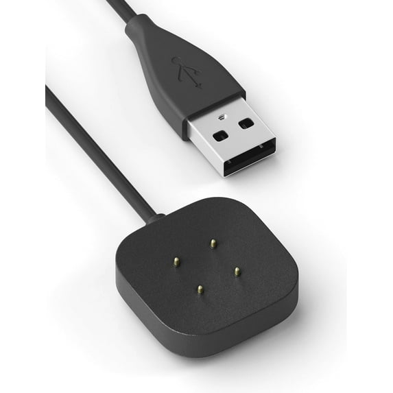MYKOMI Compatible with Fitbit Sense & Versa 3 Charger Replacement Charging Cable Dock for Sense 2,Sense,Versa 4,Versa 3 Smartwatch 3.3Ft USB Magnetic Wireless Cord - 1Pack