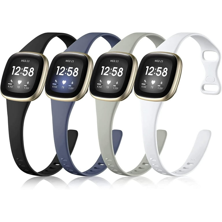 MYKOMI Compatible for Fitbit Versa Bands Women Men, Durable Soft