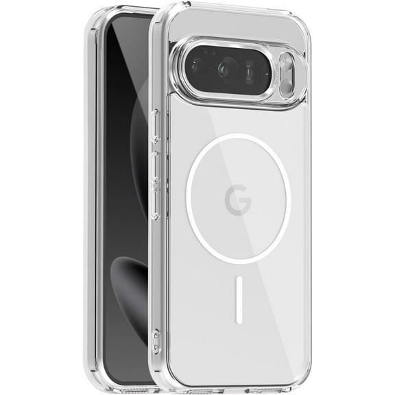 MYKOMI Compatible with Google Pixel 10 Pro Case/Pixel 10 Case 6.3 '' Clear [Compatible with Magsafe Wireless Charging ] Magnetic Yellowing Resistant for Pixel 10/10 Pro Rugged Cases