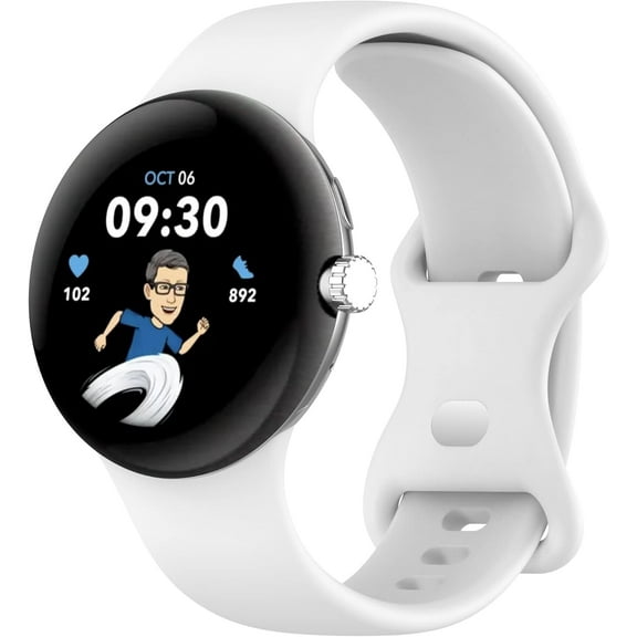 MYKOMI Compatible with Google Pixel Watch Bands for Men Women, Pixel Watch Durable Soft Silicone Wristband Waterproof Sport Watch Strap for Google Pixel Watch 2022