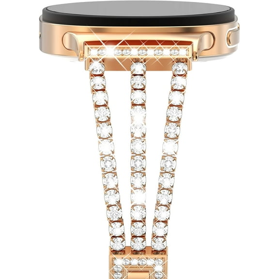 MYKOMI Compatible with Samsung Galaxy Watch 8/8 Classic Bands, Women Metal Replacement Bling Jewelry Bracelet Rhinestone Strap Wristband for Galaxy Watch 8