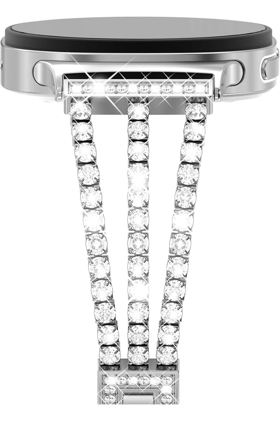 Compatible with Samsung Galaxy Watch 8/8 Classic Bands, Women Metal Replacement Bling Jewelry Bracelet Rhinestone Strap Wristband for Galaxy Watch 8