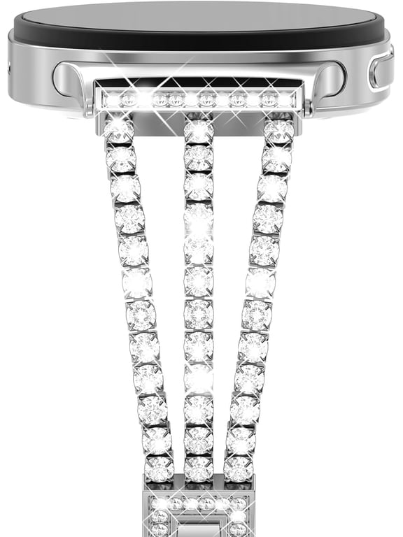 Compatible with Samsung Galaxy Watch 8/8 Classic Bands, Women Metal Replacement Bling Jewelry Bracelet Rhinestone Strap Wristband for Galaxy Watch 8
