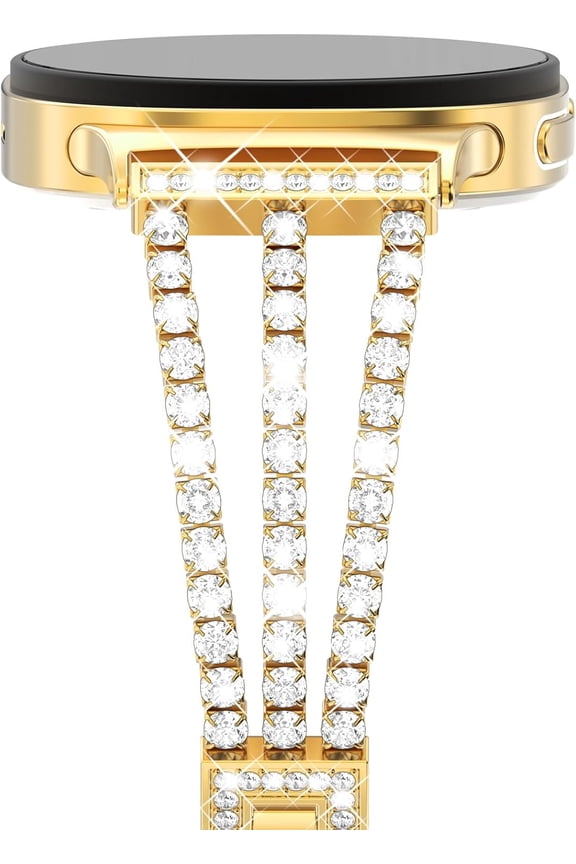 Compatible with Samsung Galaxy Watch 8/8 Classic Bands, Women Metal Replacement Bling Jewelry Bracelet Rhinestone Strap Wristband for Galaxy Watch 8