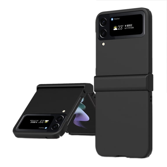 MYKOMI Compatible for Samsung Galaxy Z Flip 4 Case, Full Cover Hinge Protection Ultra-Thin Slim Fit Transparent Hard PC Phone Case for Galaxy Z Flip 4 5G(2022)