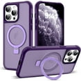 thumbnail image 1 of MYKOMI Compatible with iPhone 11 Pro Max Case with Invisible Magnetic O-Ring Stand Military-Grade Translucent Case for iPhone 11 ProMax 6.5" [Compatible with MagSafe][Great Grip Feeling], 1 of 9