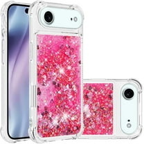 MYKOMI Compatible with iPhone Air Case Glitter Sparkle Cute Liquid Clear Flowing Quicksand Shockproof TPU Protective Girly Women Phone Case for iPhone 17 Air 6.5"