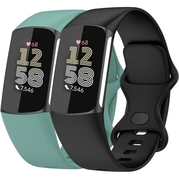 MYKOMI Compatible with Fitbit Charge 6 / Fitbit Charge 5 Bands, Soft Silicone Replacement band for Women Men