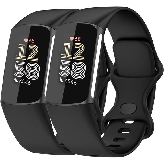 MYKOMI Compatible with Fitbit Charge 6 / Fitbit Charge 5 Bands, Soft Silicone Replacement band for Women Men