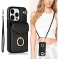 thumbnail image 1 of MYKOMI Crossbody Wallet Phone Case for Apple iPhone 14 Pro Leather Case with Credit Card Holder & 360° Ring Kickstand & Wrist Strap Purse Cover Magnetic Closure Flip Handbag Shell for Women, 1 of 8