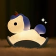 thumbnail image 1 of MYKOMI Cute Night Light for Kids, Rechargeable Bedside Touch Lamp Silicone Nursery Night Light for Baby and Toddler, Rocking Horse Gifts for Girls, Cute Room Decor, Kawaii Stuff - Blue, 1 of 6