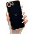 thumbnail image 1 of MYKOMI Designed for iPhone 16E 6.1 inch Case,Cute Plating Edge Love Hearts Pattern with Camera Lens Protection Phone Cover for Girls Women, 1 of 8