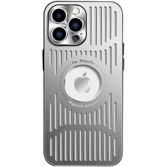 MYKOMI Designed for iPhone 14 Plus Case,[Compatible with MagSafe][Military Drop & Camera Lens Protection],Luxury Aluminum Alloy Heat Dissipation Logo View Shockproof Cover