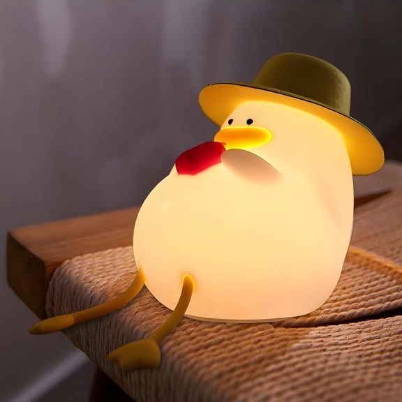 MYKOMI Duck Night Light for Kids, Cute Duck Touch Lamp for Bedrooms, Soft Silicone Rechargeable Nursery Nightlight for Classroom Decor Bedside Lamp Gift for Girls Boys