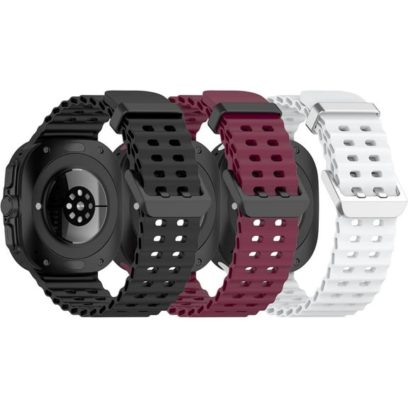 MYKOMI Fit for Samsung Galaxy Watch Ultra 47mm Watch Bands, Adjustable Silicone Replacement Band Straps Wristbands Bracelet Accessories Fit for Samsung Galaxy Watch Ultra 47mm Smart Watch