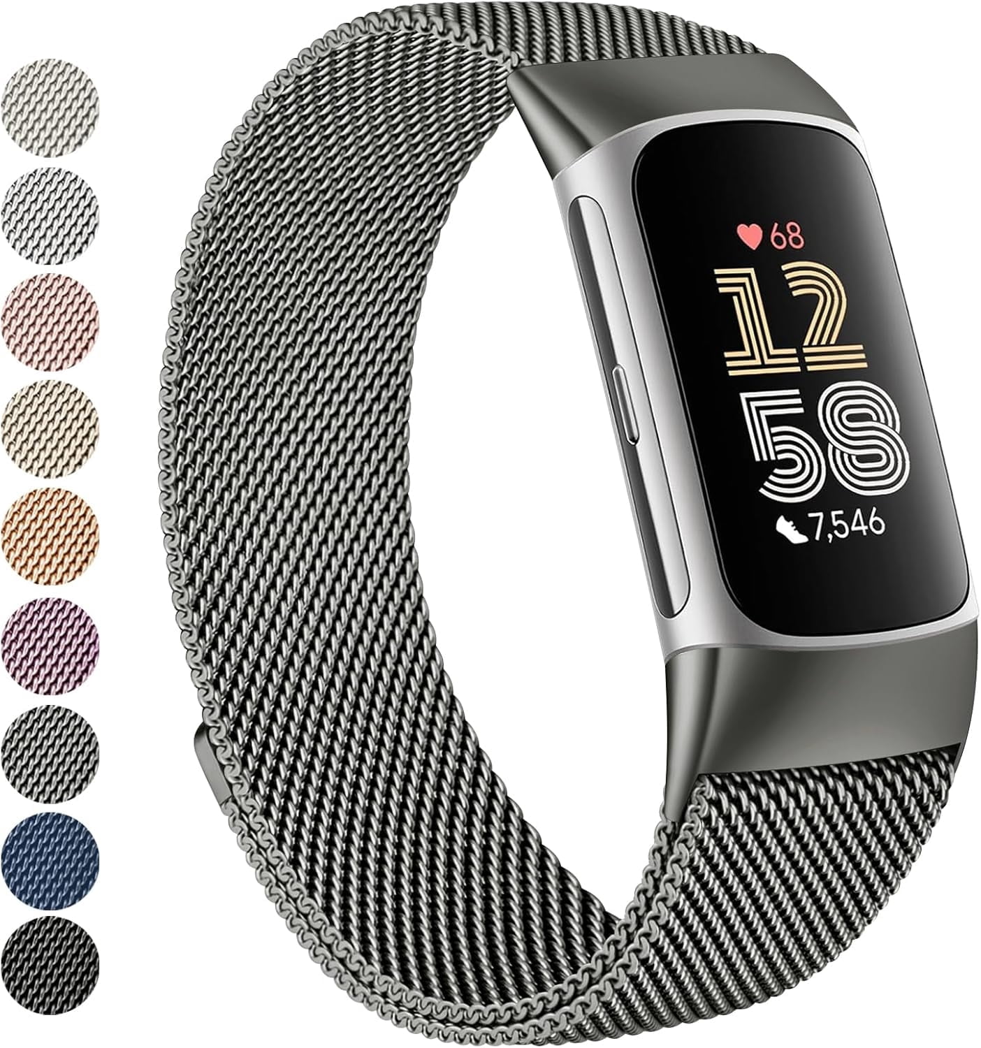 Bracelet De Rechange Fitbit Charge 6 / Charge 5 - Sangle Sport Silicone Souple Réglable - Homme Femme - Multi Couleurs