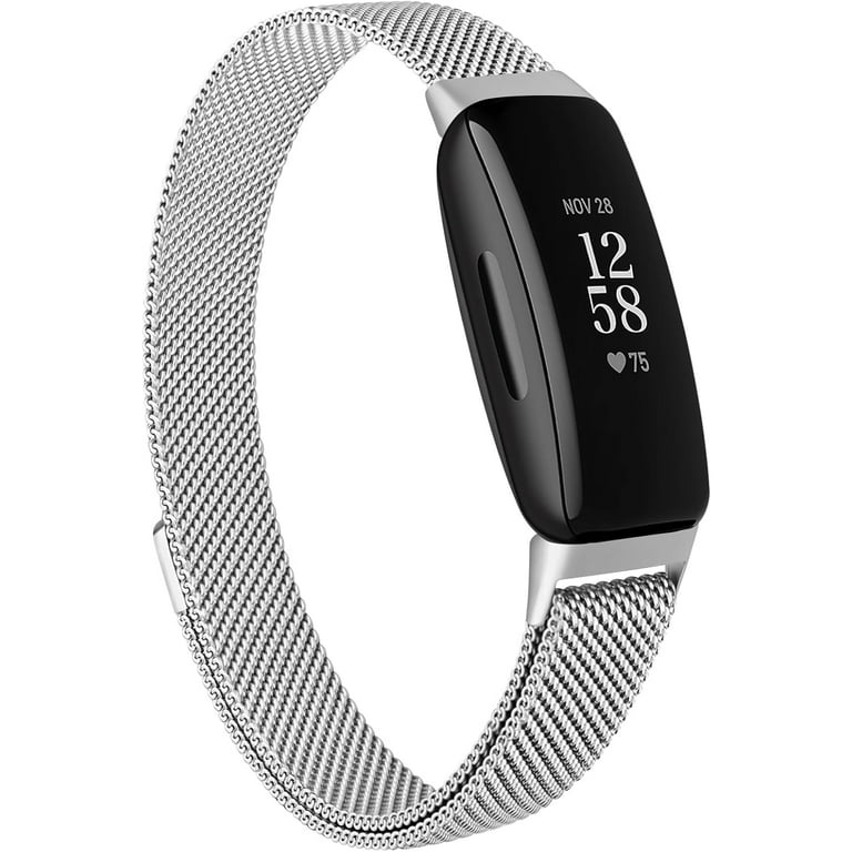 MYKOMI for Fitbit Inspire Bands Women Men, Stainless Steel Metal