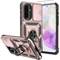 MYKOMI for Galaxy A36 5G Phone Case,Galaxy A36 5G Case,with Screen Protectors and Camera Cover,[Military Grade] 16ft.Drop Tested Cover with Magnetic Kickstand Protective Case for Samsung A36 5G