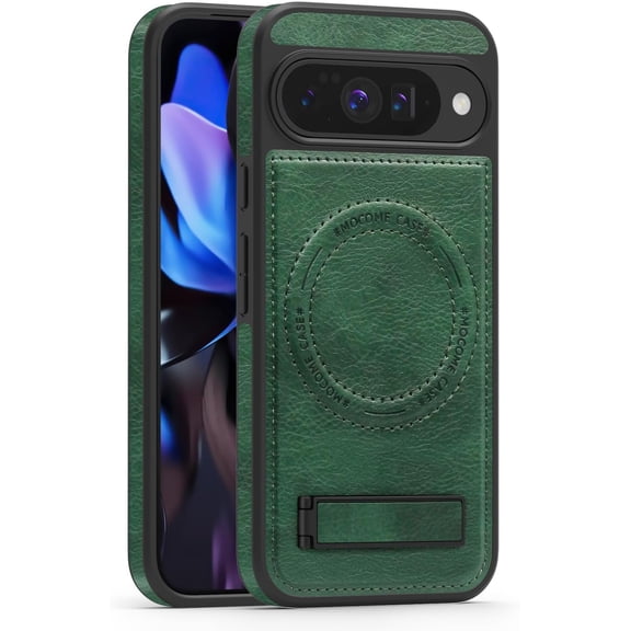 MYKOMI for Google Pixel 10 Pro Case/Pixel 10 Case Leather [Compatible with Magsafe Wireless Charging] Magnetic Cover Stand Funda para Pixel 10/10 Pro 6.3 '' 5G 2025 Rugged Best