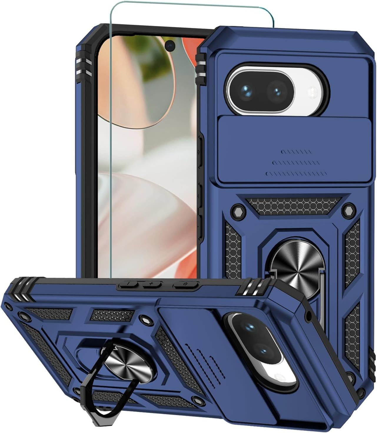 MYKOMI for Google Pixel 9a Case with Screen Protector, Bumper Armor ...