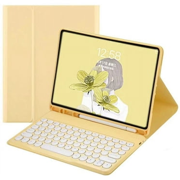 MYKOMI Keyboard Case for iPad 10.2inch 9th Gen/8th Gen/7th Gen, iPad Pro 10.5 /Air 3 Case,Detachable Magnets Retro Keyboard Case with Pencil Holder
