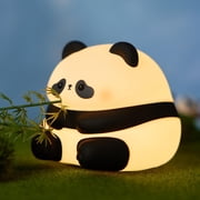 MYKOMI LED Cute Panda Night Light, Silicone Rechargeable Night Light - 3 Level Dimmable Bedside Touch Lamp, Bedside Lamp for Baby and Toddler, for Gift Boys Girls and Children